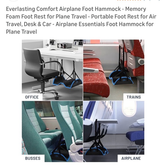 Everlasting Comfort Airplane Foot Hammock Footrest - Picture 9 of 12